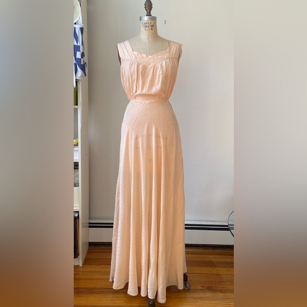 Liquid satin 1930s slip dress